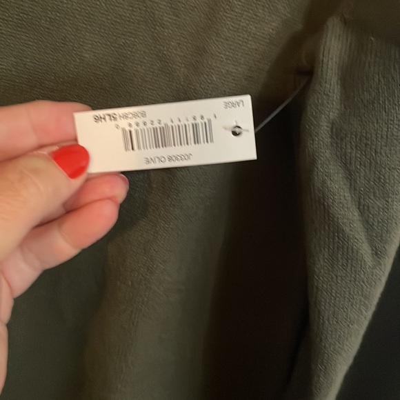 NWT olive green v-neck sweater - Picture 2 of 4